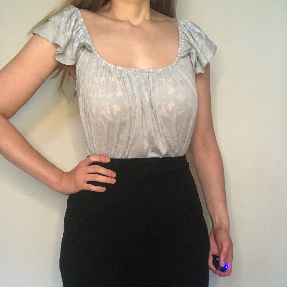 Emma & Sam via LF Floral Light Blue Top/Shirt